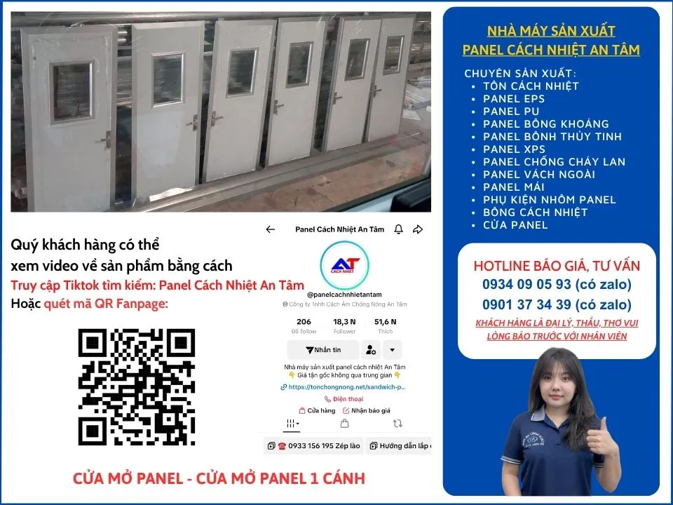 Cửa mở panel 1 cánh