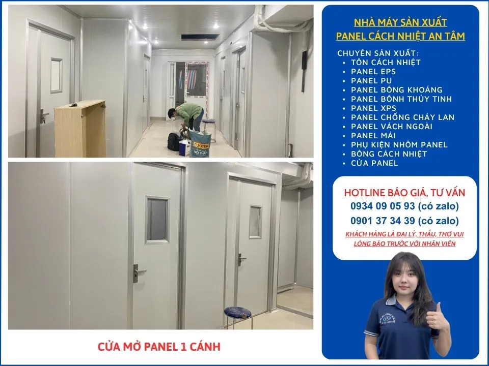 cửa mở panel 1 cánh