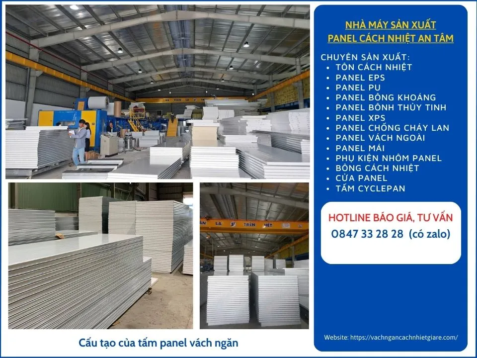 Cấu tạo của tấm panel vách ngăn