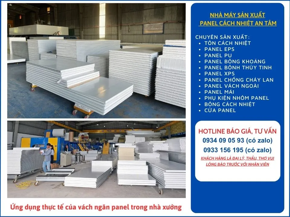 Ứng dụng thực tế của vách ngăn panel trong nhà xưởng