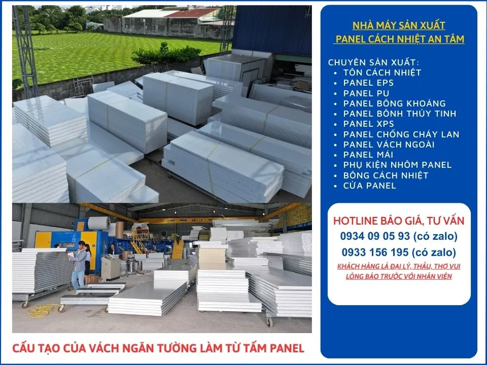 Vách ngăn tường làm từ tấm panel