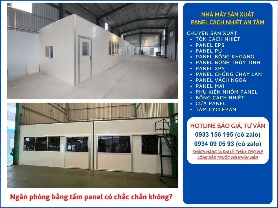 Ngăn phòng bằng tấm panel có chắc chắn không? 