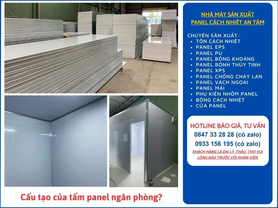 Cấu tạo của tấm panel ngăn phòng?