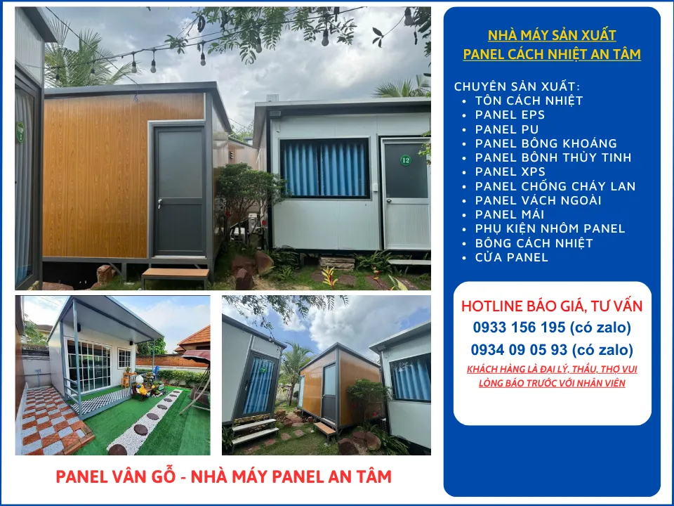 tấm panel tôn xốp vân gỗ
