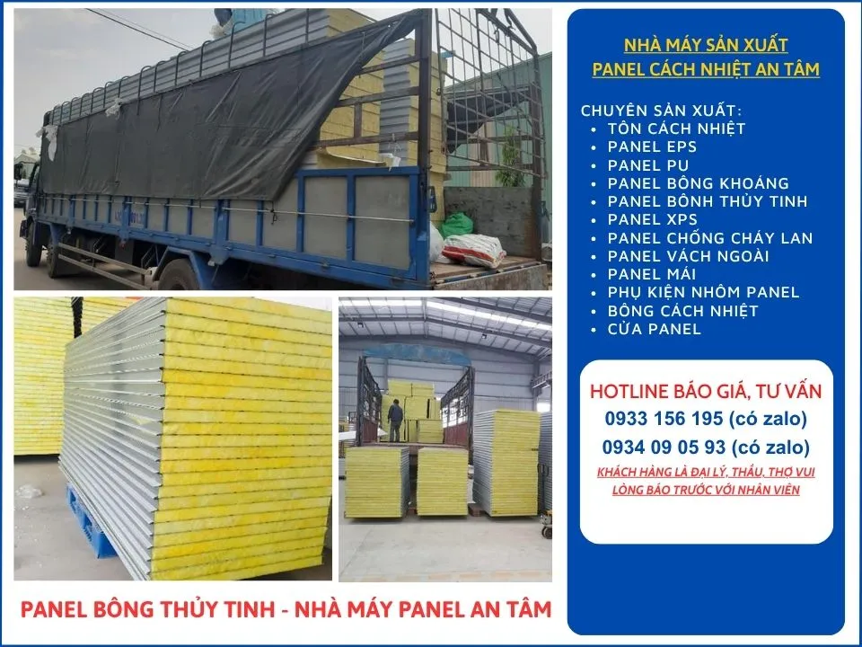 Tấm panel Glasswool (bông thủy tinh)