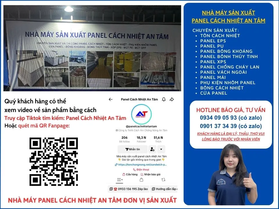 Địa chỉ cung cấp tôn PU cách nhiệt uy tín, giá cạnh tranh tại Panel Cách Nhiệt An Tâm
