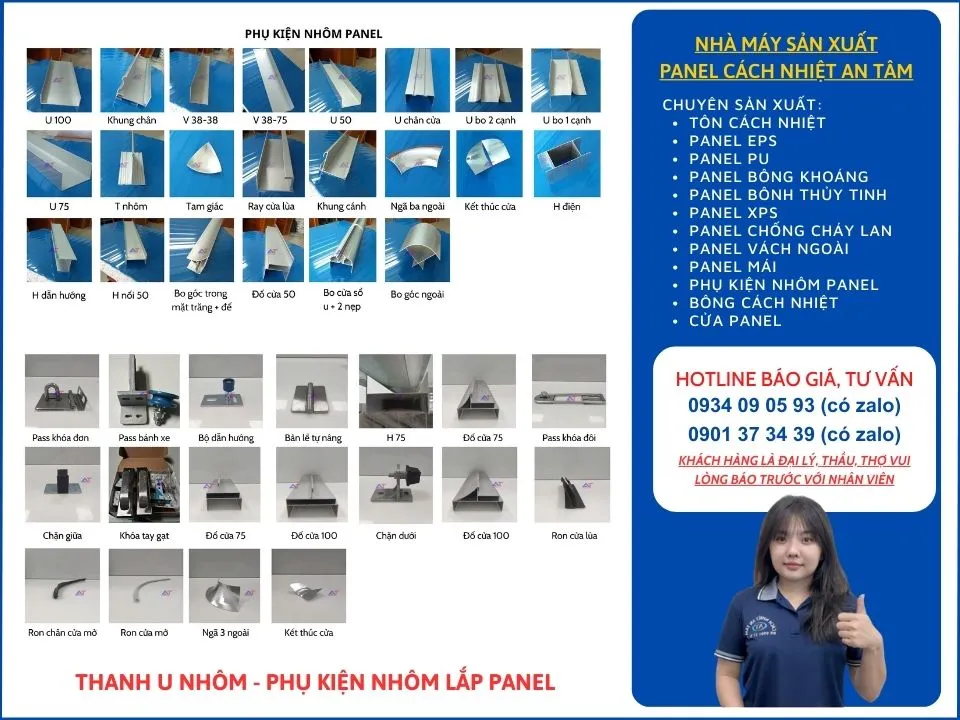 Thanh U nhôm panel