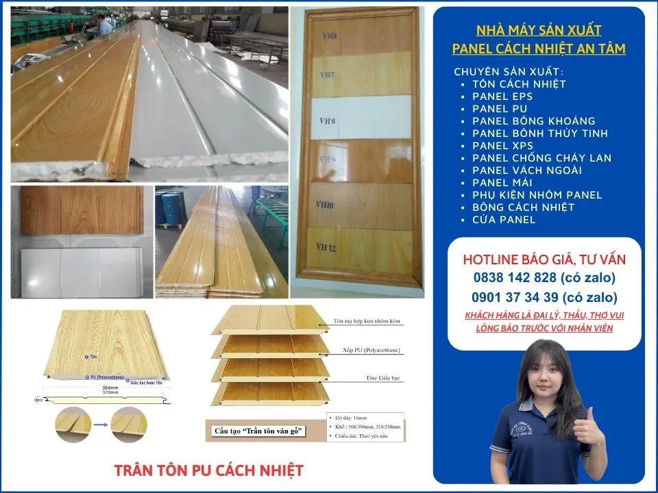 chi tiết thông số màu sắc trần tôm pu