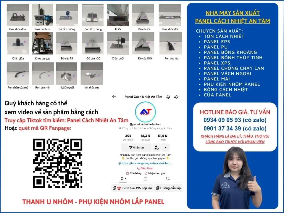 thanh U nhôm panel