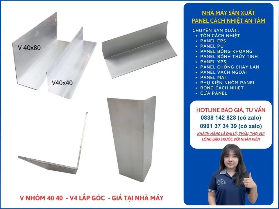 V nhôm 40 40
