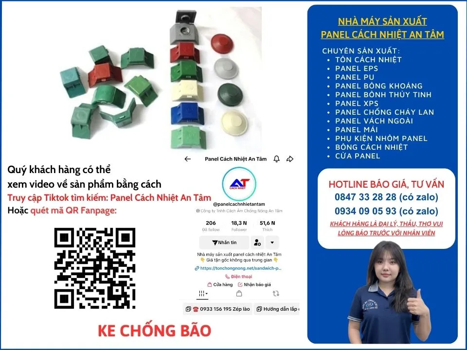 ke chống bão mái tôn