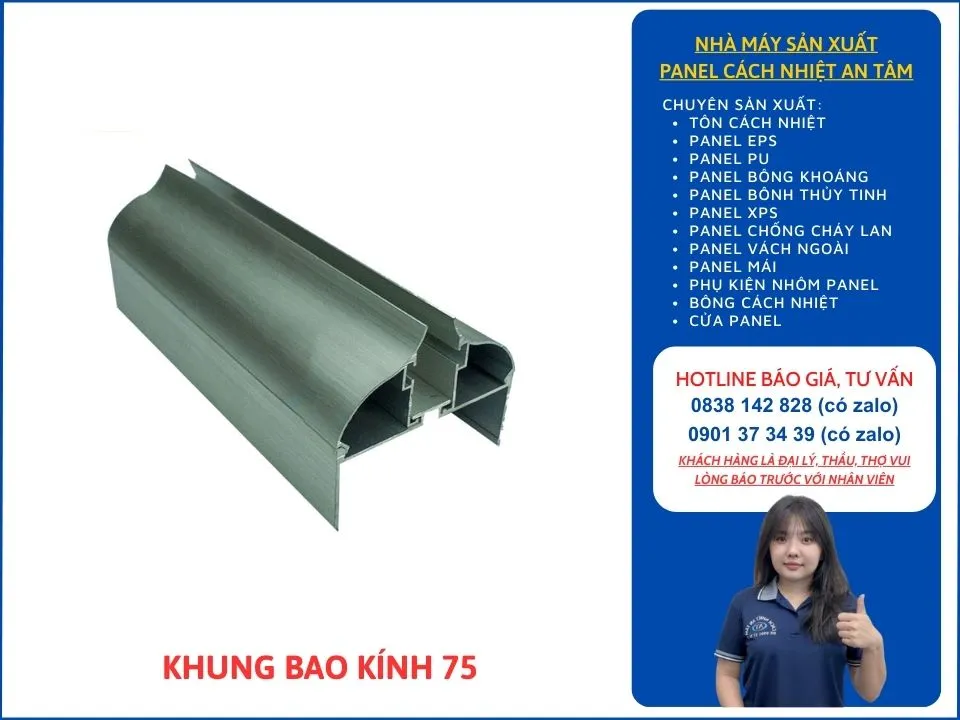 Khung bao kính 75