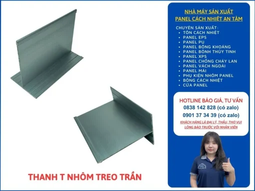 T nhôm treo trần