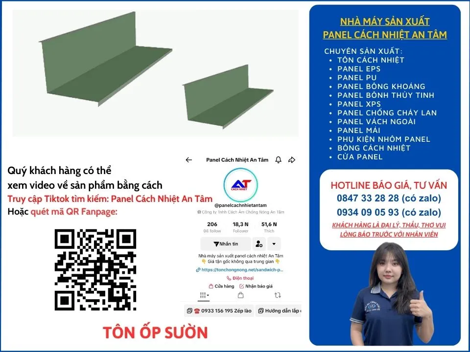 Tôn ốp sườn, ốp góc, úp sườn