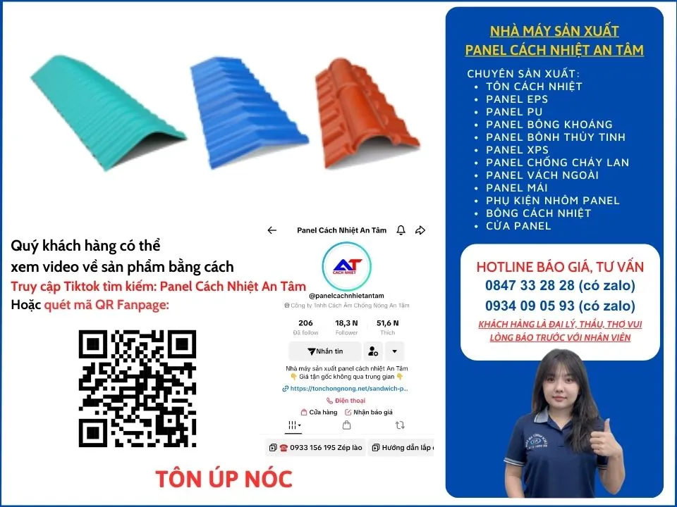 Tôn úp nóc mái tôn