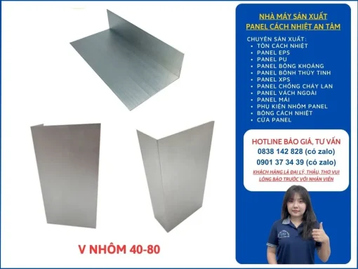 V nhôm 40 80