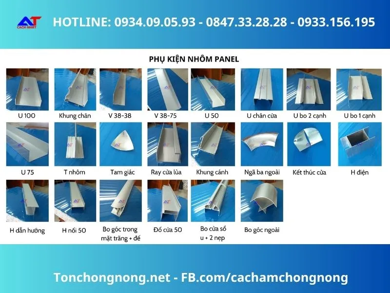phụ kiện panel vách ngoài