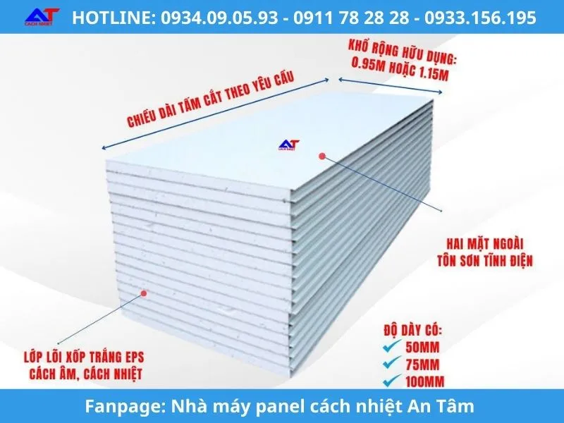 Kết cấu của tấm panel cách nhiệt