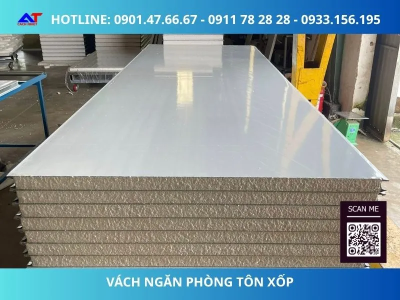 Vách ngăn phòng tôn xốp cách nhiệt